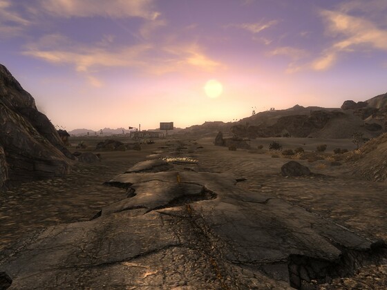 Sonnenaufgang im Mojave Ödland