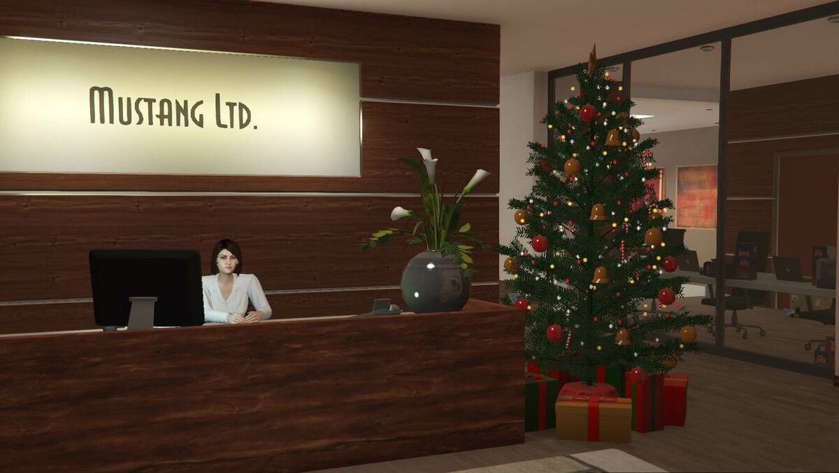 Büro Weihnachtsbaum